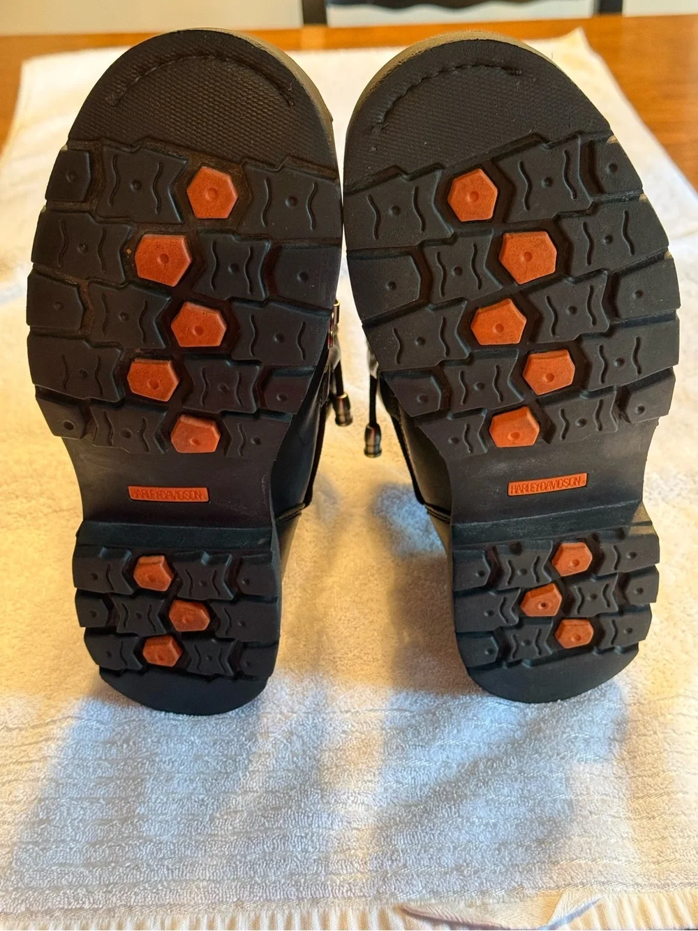 Men’s Harley Davidson Brake Light MC Boots. Leather Uppers,Twin Zippers. 11 1/2
